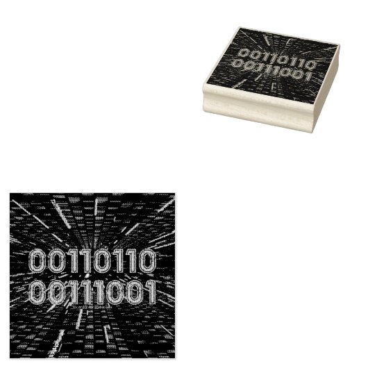 SlipperyJoe's 69 Binärkode, dynamischer grüner Com Gummistempel (Stempel)