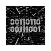 SlipperyJoe's 69 Binärkode, dynamischer grüner Com Gummistempel (Prägung)