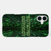 SlipperyJoe's 69 Binärkode, dynamischer grüner Com iPhone Hülle (Rückseite (Horizontal))