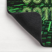 SlipperyJoe's 69 Binärkode, dynamischer grüner Com Mousepad (Ecke)