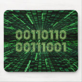 SlipperyJoe's 69 Binärkode, dynamischer grüner Com Mousepad (Vorne)