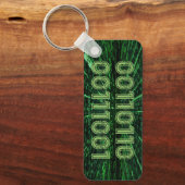 SlipperyJoe's 69 Binärkode, dynamischer grüner Com Schlüsselanhänger (Vorderseite)