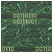 SlipperyJoe's 69 Binärkode, dynamischer grüner Com Stoff (Muster)