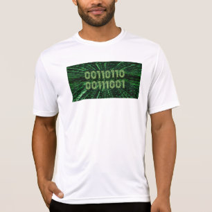 SlipperyJoe's 69 Binärkode, dynamischer grüner Com T-Shirt
