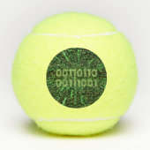 SlipperyJoe's 69 Binärkode, dynamischer grüner Com Tennisbälle (Vorderseite)