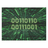 SlipperyJoe's 69 Binärkode, dynamischer grüner Com Tischdecke (Vorderseite (Horizontal))