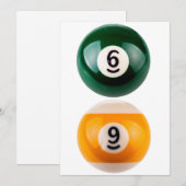 SlipperyJoe's 69 harter Billardtisch Feiertagskarte (Vorne/Hinten)