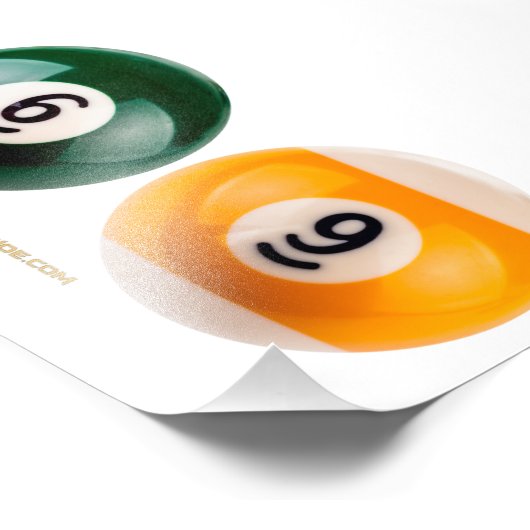 SlipperyJoe's 69 harter Billardtisch Fotodruck (Ecke)