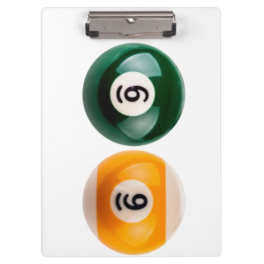 SlipperyJoe's 69 harter Billardtisch Klemmbrett (Vorderseite)