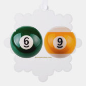 SlipperyJoe's 69 harter Billardtisch Ornament Karte (Vorderseite)