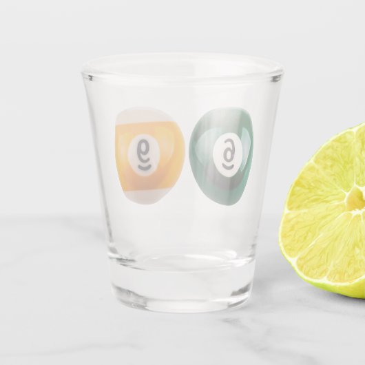 SlipperyJoe's 69 harter Billardtisch Schnapsglas (Rückseite)