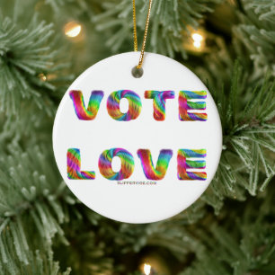 SlipperyJoe's Abstimmung Liebe Gleichstellung Gay  Keramik Ornament