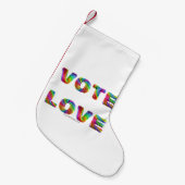 SlipperyJoe's Abstimmung Liebe Gleichstellung Gay  Kleiner Weihnachtsstrumpf (Vorderansicht (hängend))