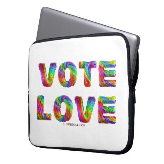 SlipperyJoe's Abstimmung Liebe Gleichstellung Gay Laptopschutzhülle (Vorderseite Links)