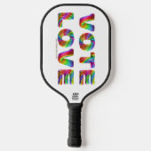 SlipperyJoe's Abstimmung Liebe Gleichstellung Gay Pickleball Schläger (Rückseite)