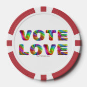 SlipperyJoe's Abstimmung Liebe Gleichstellung Gay Pokerchips (Vorderseite)
