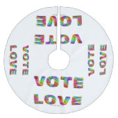 SlipperyJoe's Abstimmung Liebe Gleichstellung Gay Polyester Weihnachtsbaumdecke (Vorderseite)