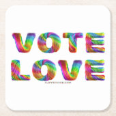 SlipperyJoe's Abstimmung Liebe Gleichstellung Gay Rechteckiger Pappuntersetzer (Vorderseite)