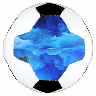SlipperyJoe's abstrakte Wolkengemälde farbenfrohe  Fußball