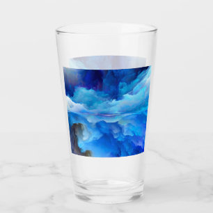 SlipperyJoe's abstrakte Wolkengemälde farbenfrohe Glas