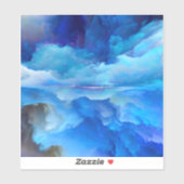 SlipperyJoe's abstraktes Cloud-Kunstwerk, farbenfr Aufkleber (Blatt)