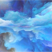 SlipperyJoe's abstraktes Cloud-Kunstwerk, farbenfr Aufkleber (Vorderseite)
