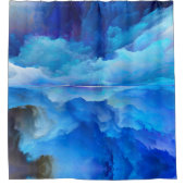 SlipperyJoe's abstraktes Cloud-Kunstwerk, farbenfr Duschvorhang (Vorderseite)