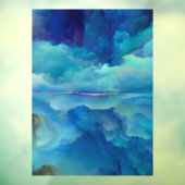 SlipperyJoe's abstraktes Cloud-Kunstwerk, farbenfr Fensteraufkleber (Blatt 3)