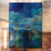 SlipperyJoe's abstraktes Cloud-Kunstwerk, farbenfr Fensteraufkleber (Blatt 2)