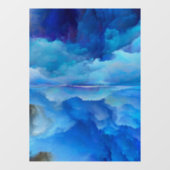 SlipperyJoe's abstraktes Cloud-Kunstwerk, farbenfr Fensteraufkleber (Blatt)
