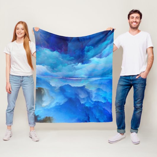 SlipperyJoe's abstraktes Cloud-Kunstwerk, farbenfr Fleecedecke (Beispiel)