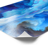 SlipperyJoe's abstraktes Cloud-Kunstwerk, farbenfr Fotodruck (Ecke)