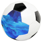 SlipperyJoe's abstraktes Cloud-Kunstwerk, farbenfr Fußball (Dreiviertel)