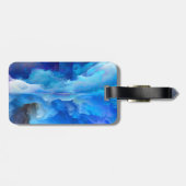 SlipperyJoe's abstraktes Cloud-Kunstwerk, farbenfr Gepäckanhänger (Rückseite horizontal)