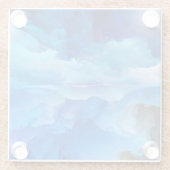 SlipperyJoe's abstraktes Cloud-Kunstwerk, farbenfr Glasuntersetzer (Rückseite)