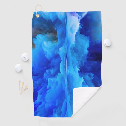 SlipperyJoe's abstraktes Cloud-Kunstwerk, farbenfr Golfhandtuch (Insitu)