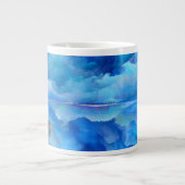SlipperyJoe's abstraktes Cloud-Kunstwerk, farbenfr Jumbo-Tasse (Vorderseite)