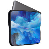SlipperyJoe's abstraktes Cloud-Kunstwerk, farbenfr Laptopschutzhülle (Vorne Rechts)