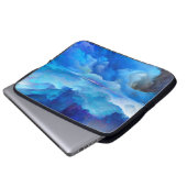 SlipperyJoe's abstraktes Cloud-Kunstwerk, farbenfr Laptopschutzhülle (Vorne Knopf)