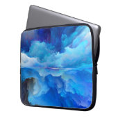 SlipperyJoe's abstraktes Cloud-Kunstwerk, farbenfr Laptopschutzhülle (Vorderseite Links)
