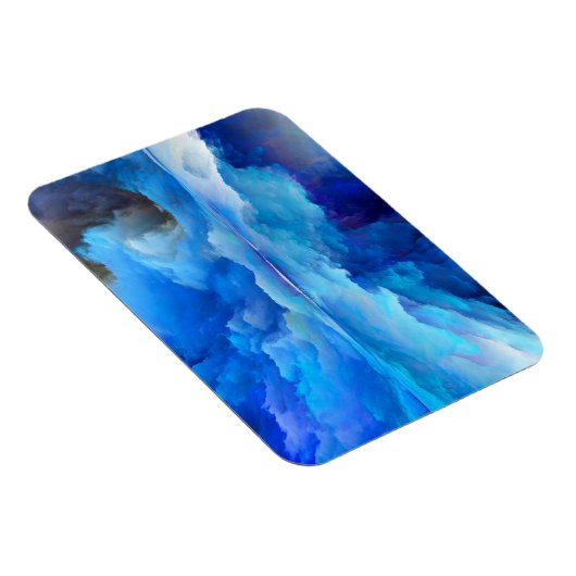 SlipperyJoe's abstraktes Cloud-Kunstwerk, farbenfr Magnet (Rechte Seite)