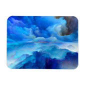 SlipperyJoe's abstraktes Cloud-Kunstwerk, farbenfr Magnet (Horizontal)