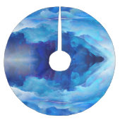 SlipperyJoe's abstraktes Cloud-Kunstwerk, farbenfr Polyester Weihnachtsbaumdecke (Vorderseite)