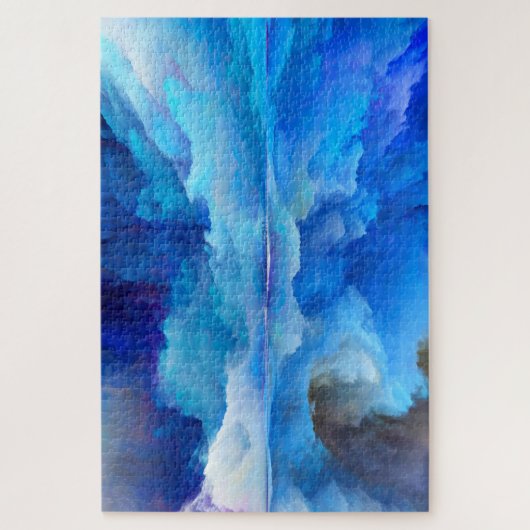 SlipperyJoe's abstraktes Cloud-Kunstwerk, farbenfr Puzzle (Vertikal)