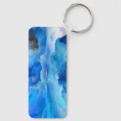 SlipperyJoe's abstraktes Cloud-Kunstwerk, farbenfr Schlüsselanhänger (Rückseite)