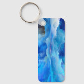 SlipperyJoe's abstraktes Cloud-Kunstwerk, farbenfr Schlüsselanhänger (Vorderseite)