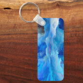 SlipperyJoe's abstraktes Cloud-Kunstwerk, farbenfr Schlüsselanhänger (Vorderseite)