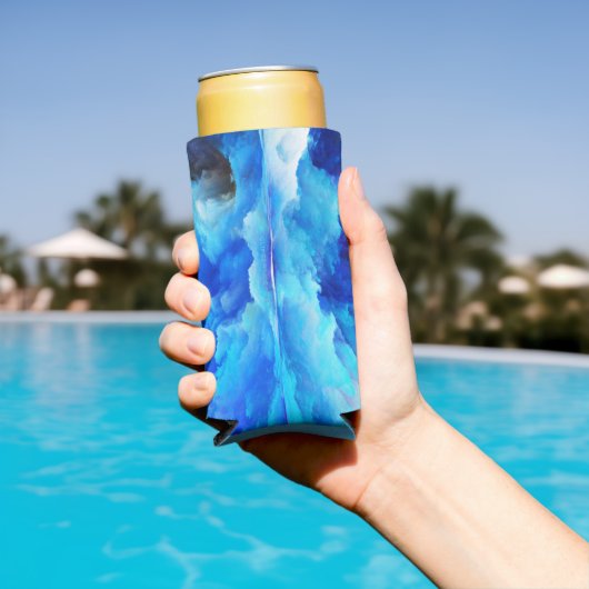 SlipperyJoe's abstraktes Cloud-Kunstwerk, farbenfr Selters Dosenkühler (In Situ Pool)