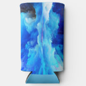 SlipperyJoe's abstraktes Cloud-Kunstwerk, farbenfr Selters Dosenkühler (Vorderseite)