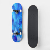 SlipperyJoe's abstraktes Cloud-Kunstwerk, farbenfr Skateboard (Vorderseite)